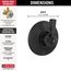 Dorval 6 Setting Diverter Trim (Matte Black), T11956-BL