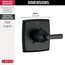 Ashlyn Monitor 14 Series Valve Only Trim (Matte Black), T14064-BL