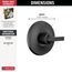 Tetra 14 Series Valve Only Trim (Matte Black), T14089-BL