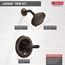 Lahara Monitor 14 Series Shower Trim (Venetian Bronze), T14238-RB