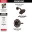 Lahara Monitor 14 Series Shower Trim (Venetian Bronze), T14238-RB