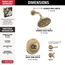 Dorval Monitor 14 Series Shower Trim - Less Handle, 1.75 GPM (Champagne Bronze), T14256-CZLHP