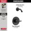 Trinsic Monitor 14 Series Shower Trim, Less Head (Matte Black), T14259-BLLHD