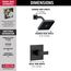 Ara Monitor 14 Series H2OKinetic Shower Trim (Matte Black), T14267-BL