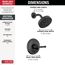 Broderick 14 Series Shower Trim, 1.75 GPM (Matte Black), T14284-BL