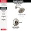 Broderick 14 Series Shower Trim, 1.75 GPM (Lumicoat Stainless), T14284-SS-PR