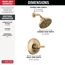 Tetra 14 Series Shower Trim, 1.75 GPM (Lumicoat Champagne Bronze), T14289-CZ-PR