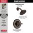 Linden Monitor 14 Series Shower Trim (Venetian Bronze), T14294-RB