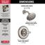 Linden Monitor 14 Series Shower Trim (Stainless), T14294-SS