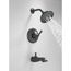 Dorval Monitor 14 Series Shower Trim - Less Handle, T14456-BLLHP (Matte Black)