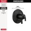 Kayra Monitor 17 Series Valve Trim Only (Matte Black), T17033-BL