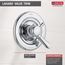 Lahara Monitor 17 Series Valve Only Trim (Chrome), T17038