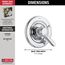 Lahara Monitor 17 Series Valve Only Trim (Chrome), T17038