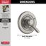 Lahara Monitor 17 Series Valve Only Trim (Stainless), T17038-SS