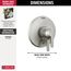 Galeon 17 Series Valve Only Trim (Lumicoat Stainless), T17072-SS-PR
