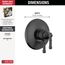Broderick 17 Series Valve Only Trim (Matte Black), T17084-BL