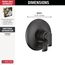 Tetra 17 Series Valve Only Trim (Matte Black), T17089-BL