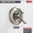 Linden Monitor 17 Series Valve Only Trim (Stainless), T17094-SS