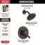 Lahara Monitor 17 Series Shower Trim (Venetian Bronze), T17238-RB