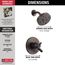 Trinsic Monitor 17 Series H2OKinetic Shower Trim (Venetian Bronze), T17259-RB