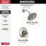 Broderick 17 Series Shower Trim, 1.75 GPM (Lumicoat Stainless), T17284-SS-PR