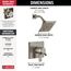 Pivotal Monitor 17 Series H2OKinetic Shower Trim, 1.75 GPM (Lumicoat Stainless), T17299-SS-PR