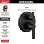 Galeon 14S Integrated Diverter Trim, 3 Setting (Matte Black), T24871-BL