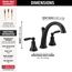 Woodhurst Roman Tub Trim (Matte Black), T2732-BL