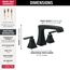 Ashlyn Roman Tub Trim (Matte Black), T2764-BL