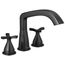 Stryke Three Hole Roman Tub Trim (Matte Black), T27766-BL