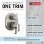 Tetra 17 Series Integrated Diverter Trim with 3-Setting (Lumicoat Stainless), T27889-SS-PR