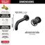 Trinsic Single Handle Wall Mount Bathroom Faucet Trim, 1.2 GPM (Matte Black), T3558LF-BLWL