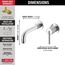 Trinsic Single Handle Wall Mount Bathroom Faucet Trim (Chrome), T3559LF-WL