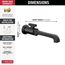 Tetra Single Handle Wall Mount Bathroom Faucet Trim, 1.2 GPM (Matte Black), T3589LF-BLWL