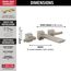 Pivotal Two Handle Wall Mount Bathroom Faucet Trim, 1.20 GPM (Lumicoat Stainless), T3599LF-SS-PR-WL