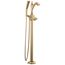 Dorval Single Handle Floor Mount Tub Filler Trim, Less Handle (Champagne Bronze), T4756-CZLHP-FL