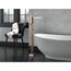 Zura Single Handle Floor Mount Tub Filler Trim with Hand Shower, 1.75 GPM (Champagne Bronze), T4774-CZFL
