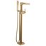 Zura Single Handle Floor Mount Tub Filler Trim with Hand Shower, 1.75 GPM (Champagne Bronze), T4774-CZFL
