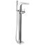 Zura Single Handle Floor Mount Tub Filler Trim w/ Hand Shower (Chrome), T4774-FL