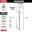 Broderick Floor Mount Tub Filler Trim- Less Handle, 1.75 GPM (Lumicoat Chrome), T4784-PR-LHP-FL