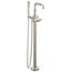 Broderick Floor Mount Tub Filler Trim- Less Handle, 1.75 GPM (Lumicoat Stainless), T4784-SS-PR-LHP-FL