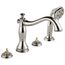 Cassidy Roman Tub w/ Hand Shower Trim, Less Handles (Polished Nickel), T4797-PNLHP