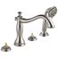 Cassidy Roman Tub w/ Hand Shower Trim, Less Handles (Stainless), T4797-SSLHP