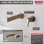 Zura Single Handle Wall Mount Bathroom Faucet Trim, 1.20 GPM (Champagne Bronze), T574LF-CZWL