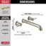 Trinsic Wall Mounted Tub Filler (Stainless), T5759-SSWL
