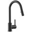 Precept Single Handle Pull Down Kitchen Faucet, 1 or 3-Hole 8" Installation w/ 2 Function Pull Down Sprayer (Matte Black), P7946LF-BL