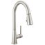Precept Single Handle Pull Down Kitchen Faucet, 1 or 3-Hole 8" Installation w/ 3 Function Pull Down Sprayer (Stainless Steel), P7947LF-SS