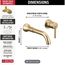 Trinsic Single Handle Wall Mount Bathroom Faucet (Champagne Bronze), T3559LF-CZWL