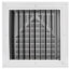 10" x 10" (Wall Opening Size) 3-Way Aluminum Square Ceiling Diffuser (White)