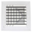 8" x 8" (Wall Opening Size) 3-Way Aluminum Square Ceiling Diffuser (White)
